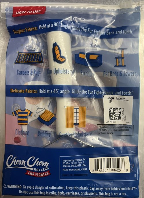 Pet hair scraper  
